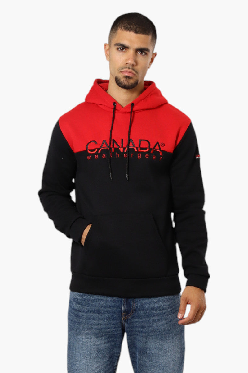 Canada Weather Gear Colour Block Embroidered Logo Hoodie Red