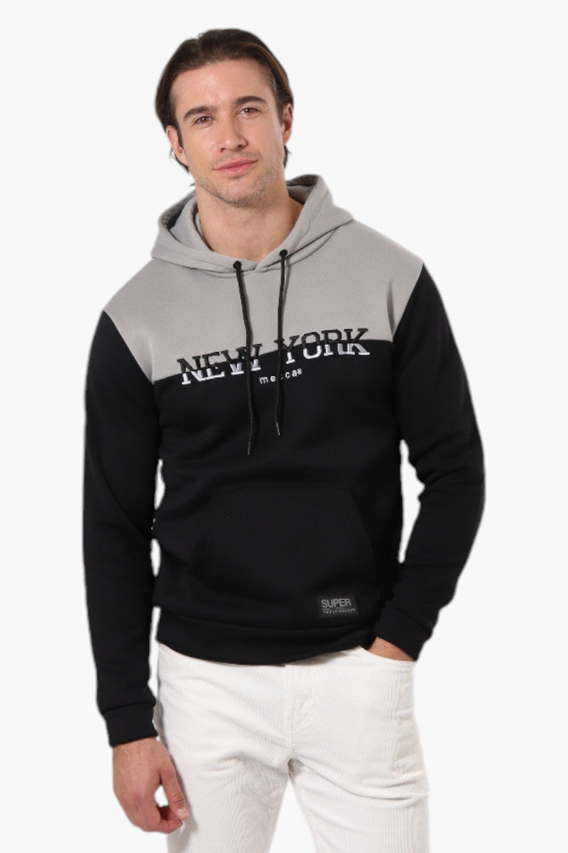 Super Triple Goose Embroidered Colour Block Hoodie Grey L Men s International Clothiers