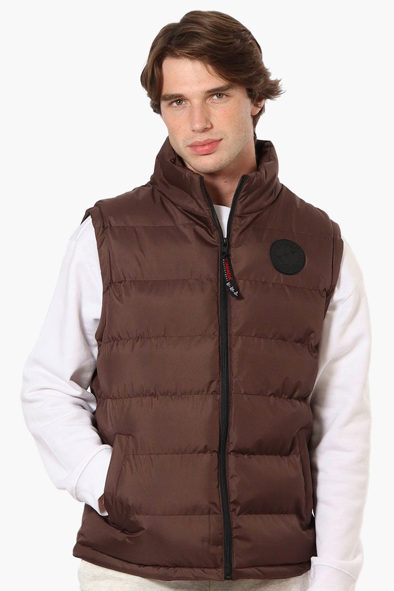 Canada Weather Gear Solid Bubble Vest - Brown - Mens Vests - International Clothiers