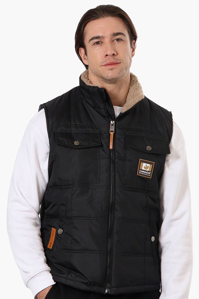 Canada Work Gear Sherpa Collar Bubble Vest - Black - Mens Vests - International Clothiers