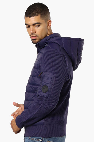 Canada Weather Gear Hooded Sweater Knit Lightweight Jacket - Navy - Mens Lightweight Jackets - International Clothiers