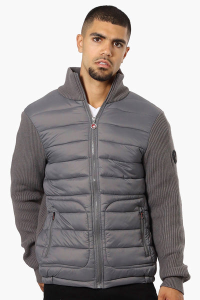 Canada Weather Gear Sweater Knit Polyfill Lightweight Jacket - Grey - Mens Lightweight Jackets - International Clothiers