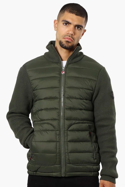 Canada Weather Gear Sweater Knit Polyfill Lightweight Jacket - Olive - Mens Lightweight Jackets - International Clothiers