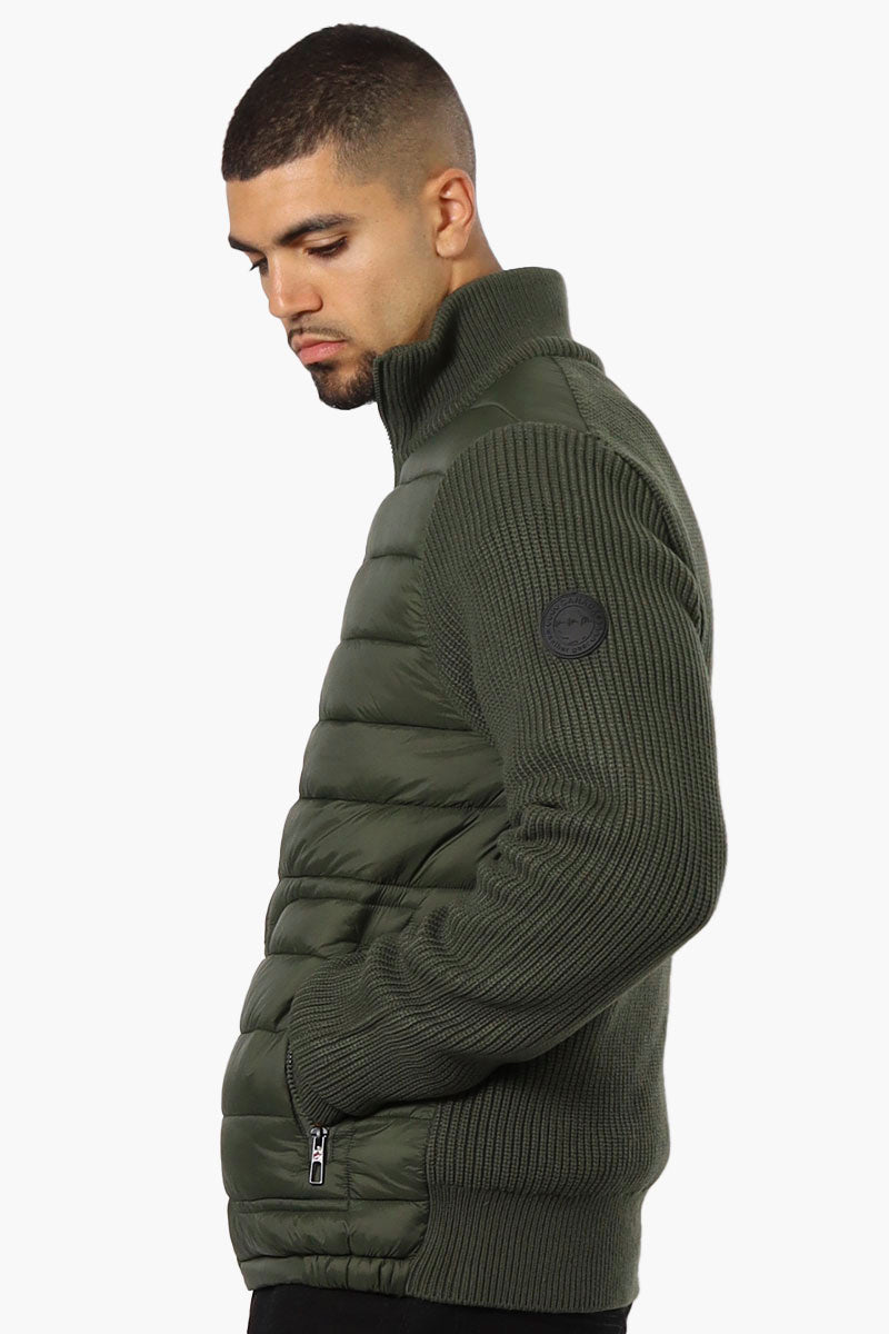 Canada Weather Gear Sweater Knit Polyfill Lightweight Jacket - Olive - Mens Lightweight Jackets - International Clothiers