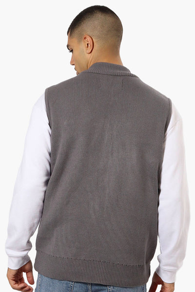 Canada Weather Gear Sweater Knit Polyfill Puffer Vest - Grey - Mens Vests - International Clothiers