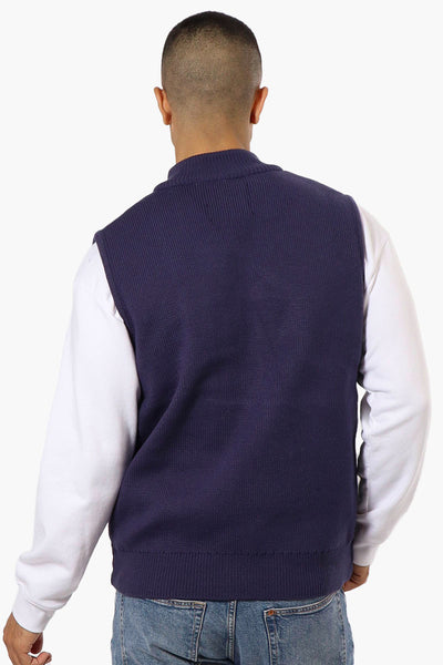 Canada Weather Gear Sweater Knit Polyfill Puffer Vest - Navy - Mens Vests - International Clothiers