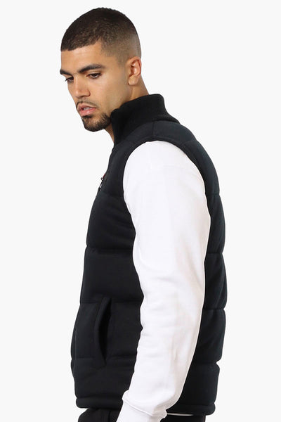 Canada Weather Gear Solid Sweater Knit Puffer Vest - Black - Mens Vests - International Clothiers