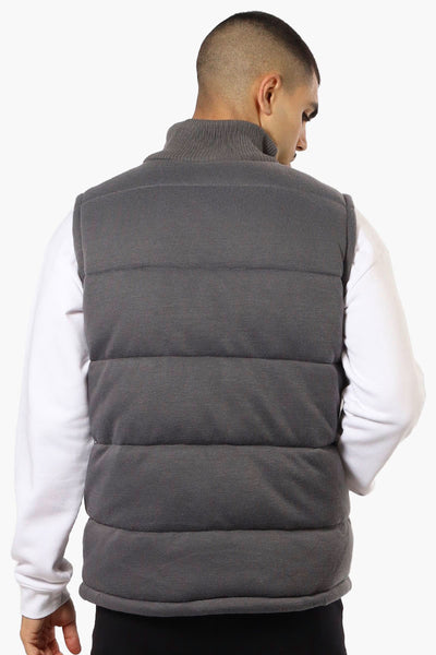 Canada Weather Gear Solid Sweater Knit Puffer Vest - Grey - Mens Vests - International Clothiers