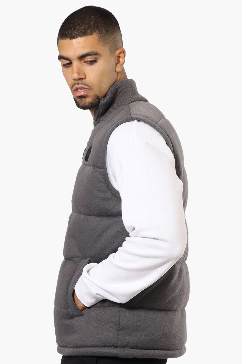 Canada Weather Gear Solid Sweater Knit Puffer Vest - Grey - Mens Vests - International Clothiers