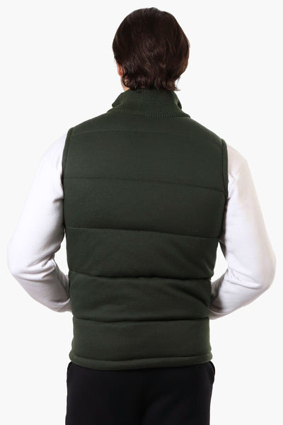 Canada Weather Gear Solid Sweater Knit Puffer Vest - Green - Mens Vests - International Clothiers