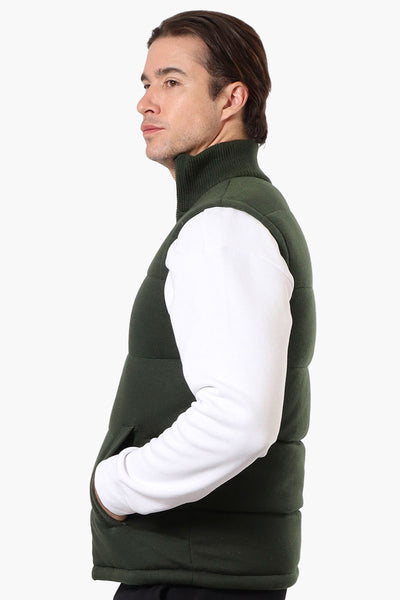 Canada Weather Gear Solid Sweater Knit Puffer Vest - Green - Mens Vests - International Clothiers