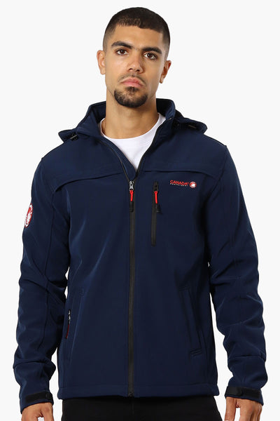 Canada Weather Gear Hooded Fleece Lined Lightweight Jacket - Navy - Mens Lightweight Jackets - International Clothiers