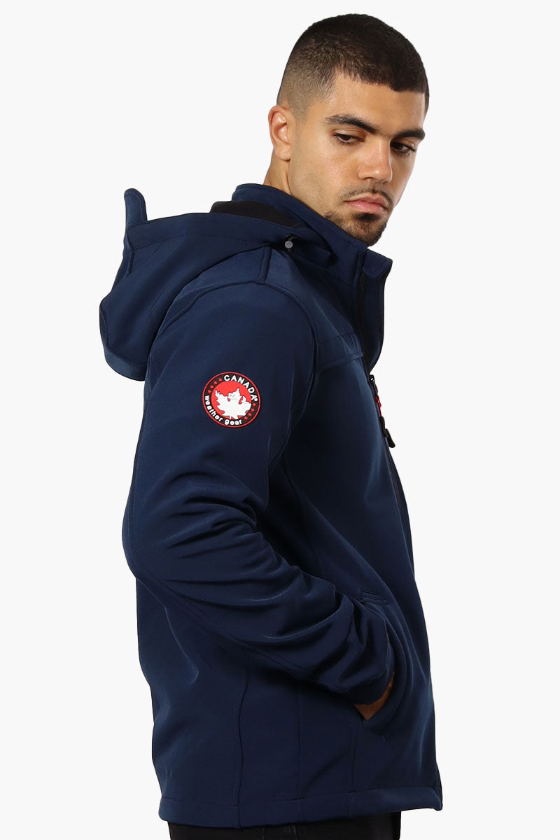 Canada Weather Gear Hooded Fleece Lined Lightweight Jacket - Navy - Mens Lightweight Jackets - International Clothiers