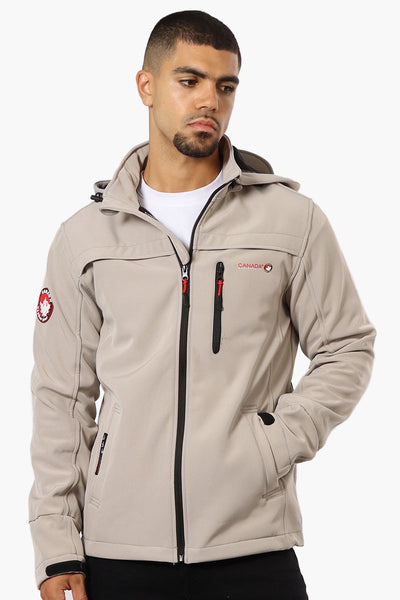 Canada Weather Gear Hooded Fleece Lined Lightweight Jacket - Stone - Mens Lightweight Jackets - International Clothiers