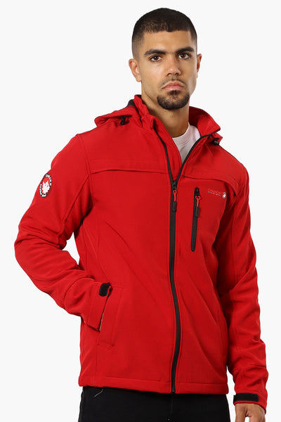 Canada Weather Gear Hooded Fleece Lined Lightweight Jacket - Red - Mens Lightweight Jackets - International Clothiers