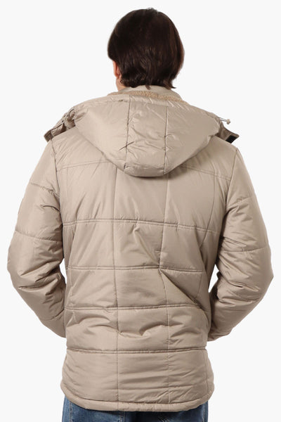 Canada Work Gear 4 Pocket Sherpa Lined Hood Bomber Jacket - Beige - Mens Bomber Jackets - International Clothiers