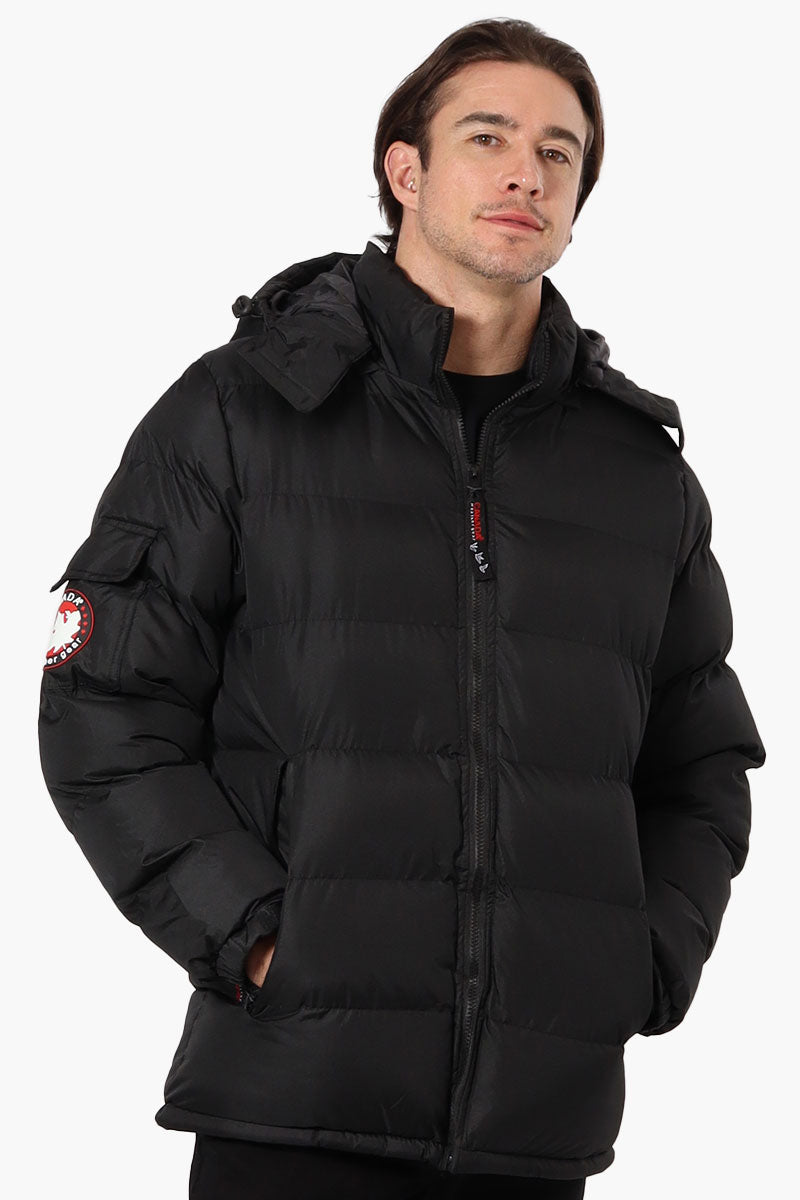 Canada Weather Gear Zip Pocket Bubble Bomber Jacket - Black - Mens Bomber Jackets - International Clothiers