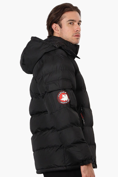 Canada Weather Gear Zip Pocket Bubble Bomber Jacket - Black - Mens Bomber Jackets - International Clothiers