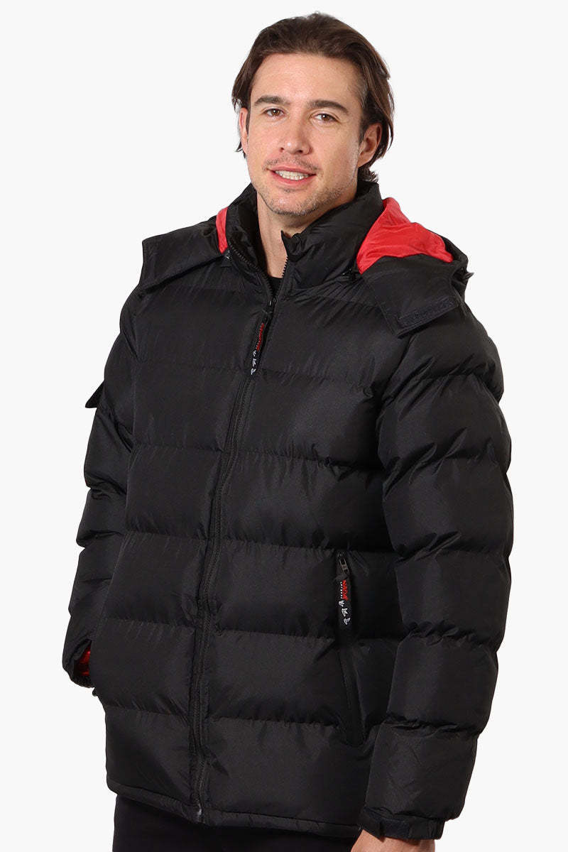 Canada Weather Gear Zip Pocket Bubble Bomber Jacket - Black - Mens Bomber Jackets - International Clothiers