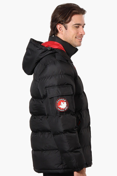 Canada Weather Gear Zip Pocket Bubble Bomber Jacket - Black - Mens Bomber Jackets - International Clothiers