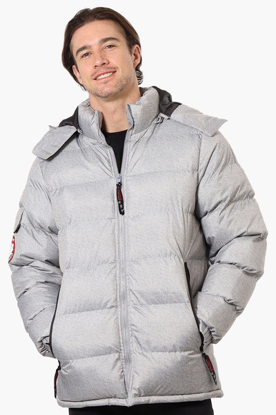 Canada Weather Gear Zip Pocket Bubble Bomber Jacket - Grey - Mens Bomber Jackets - International Clothiers