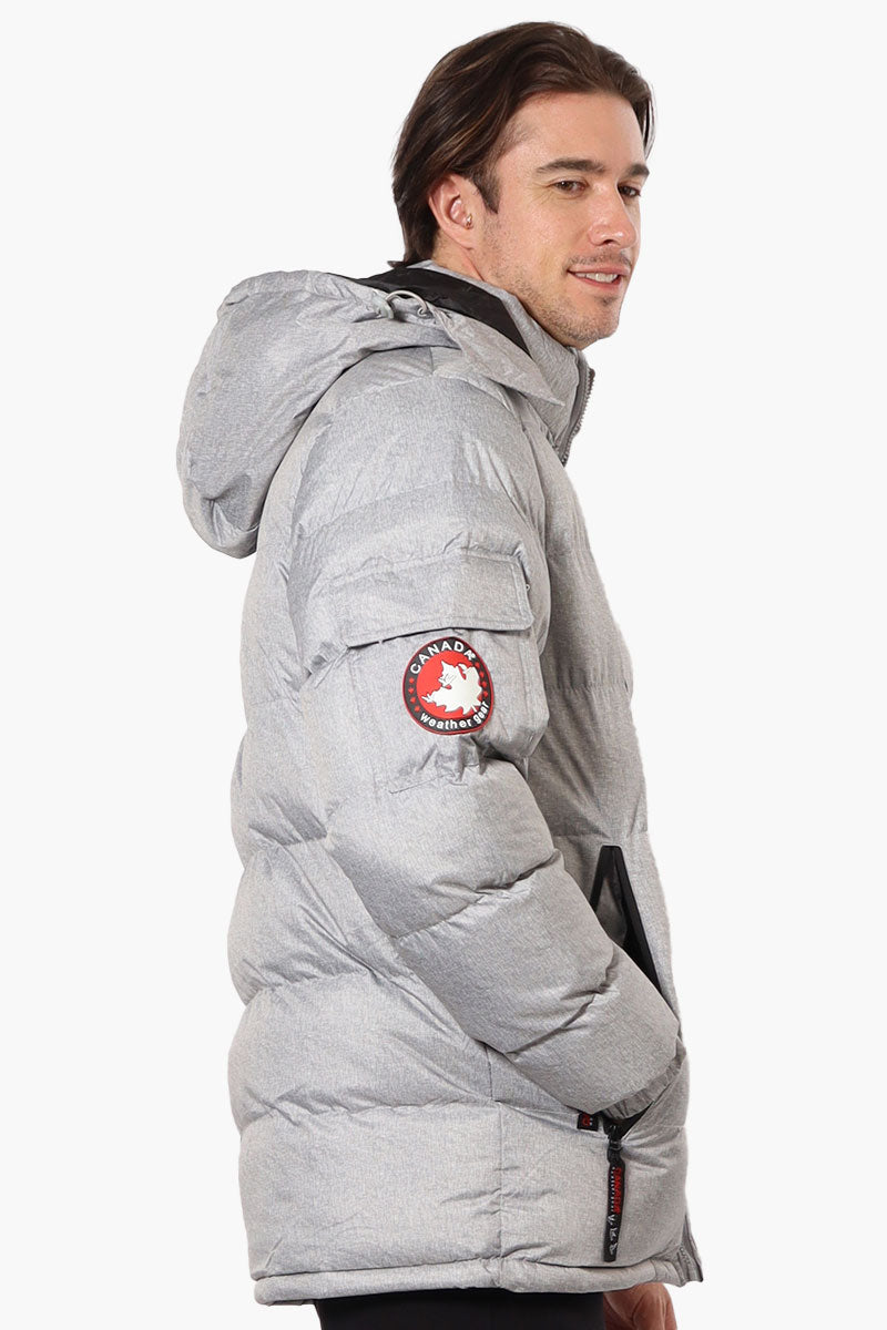 Canada Weather Gear Zip Pocket Bubble Bomber Jacket - Grey - Mens Bomber Jackets - International Clothiers