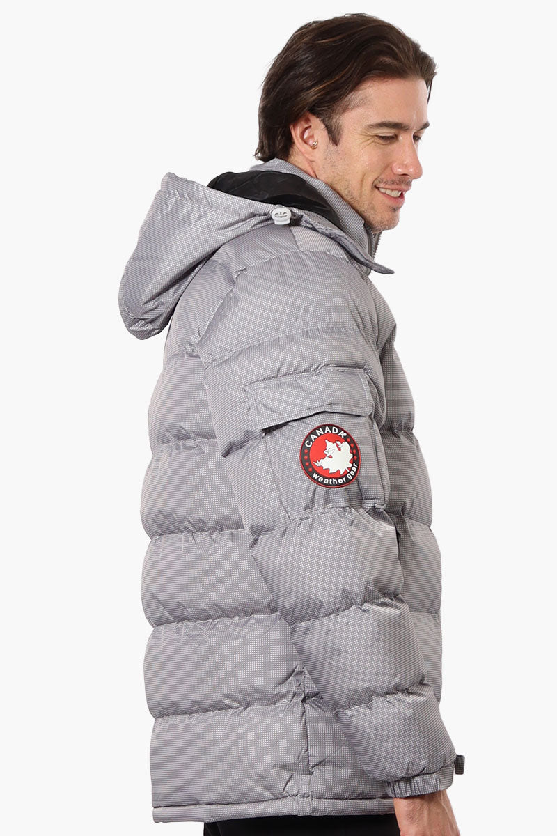 Canada Weather Gear Zip Pocket Bubble Bomber Jacket - Grey - Mens Bomber Jackets - International Clothiers