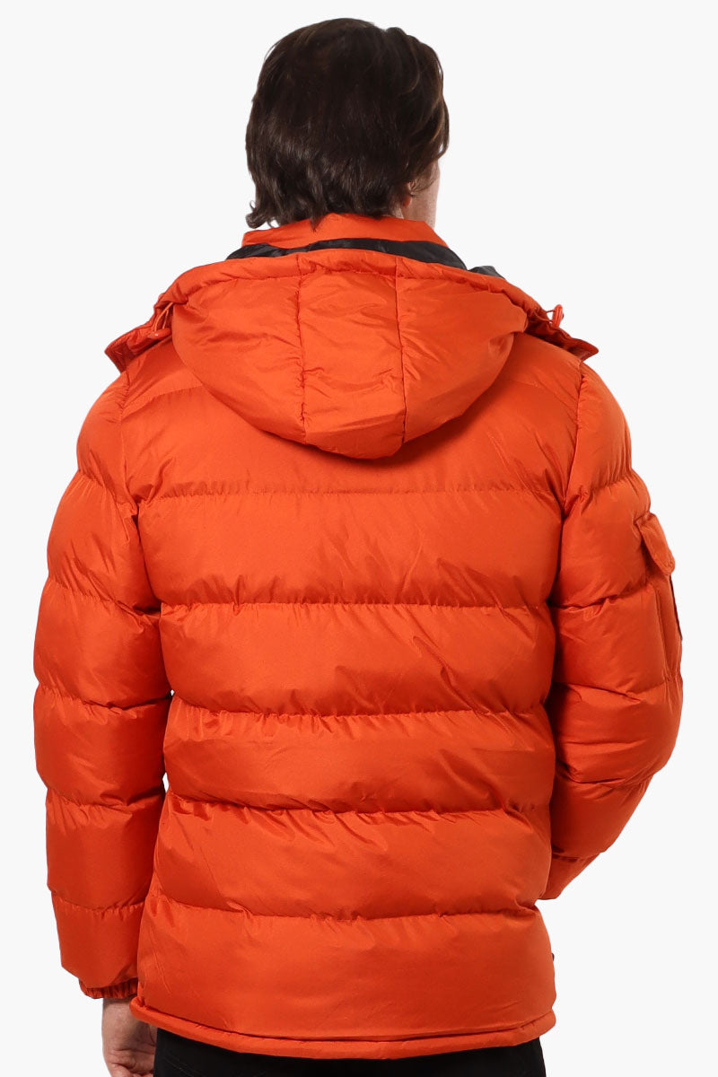 Canada Weather Gear Zip Pocket Bubble Bomber Jacket - Orange - Mens Bomber Jackets - International Clothiers