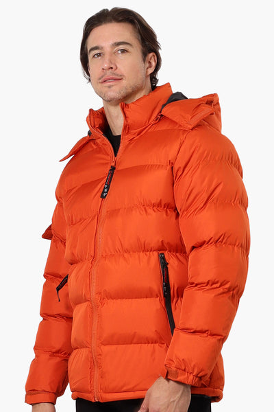 Canada Weather Gear Zip Pocket Bubble Bomber Jacket - Orange - Mens Bomber Jackets - International Clothiers