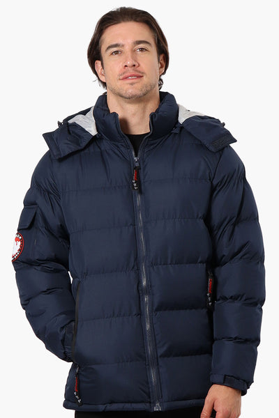 Canada Weather Gear Zip Pocket Bubble Bomber Jacket - Navy - Mens Bomber Jackets - International Clothiers