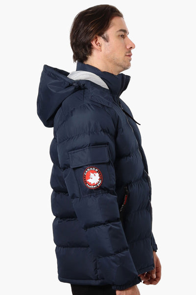 Canada Weather Gear Zip Pocket Bubble Bomber Jacket - Navy - Mens Bomber Jackets - International Clothiers