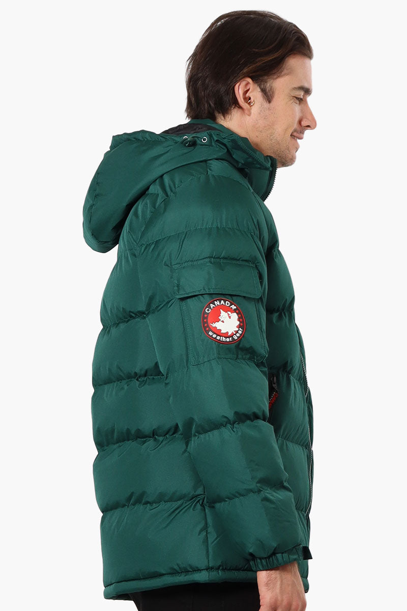 Canada Weather Gear Zip Pocket Bubble Bomber Jacket - Green - Mens Bomber Jackets - International Clothiers