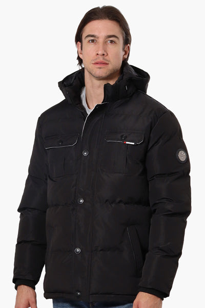 Oppenheimer Flap Pocket Parka Jacket - Black - Mens Parka Jackets - International Clothiers