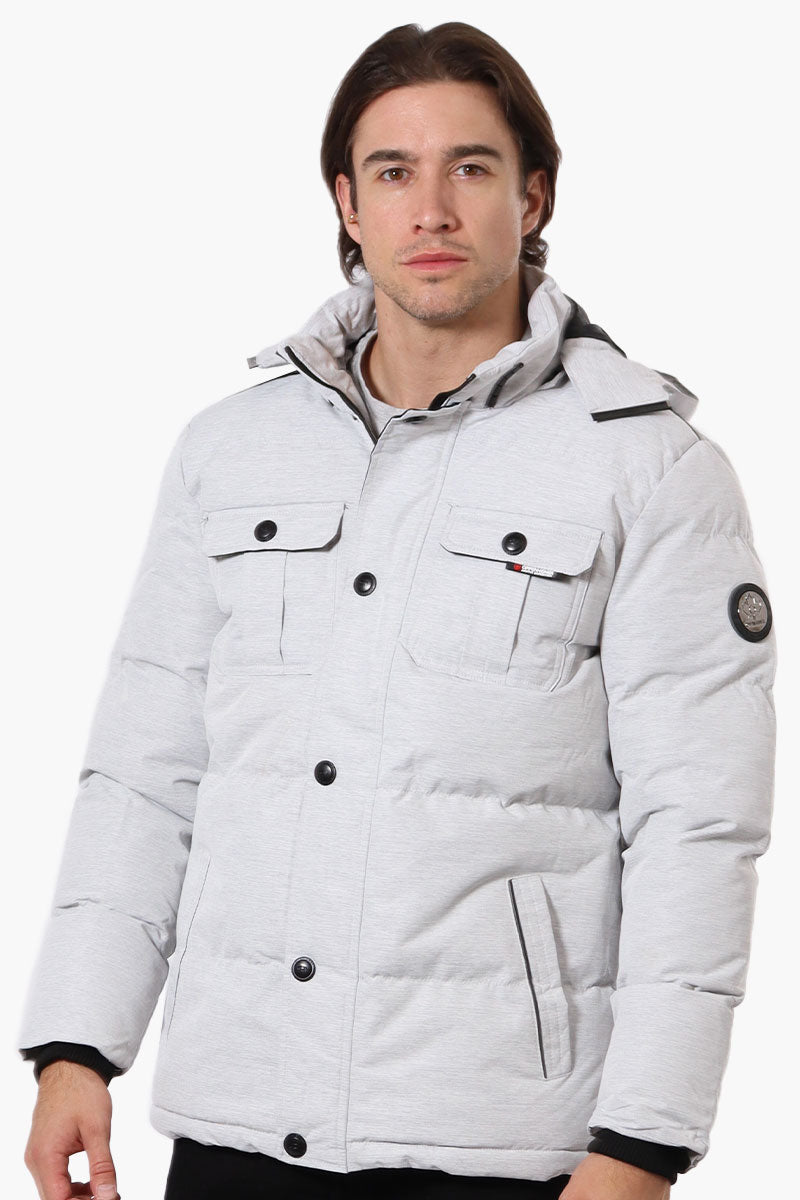 Oppenheimer Flap Pocket Parka Jacket - Grey - Mens Parka Jackets - International Clothiers