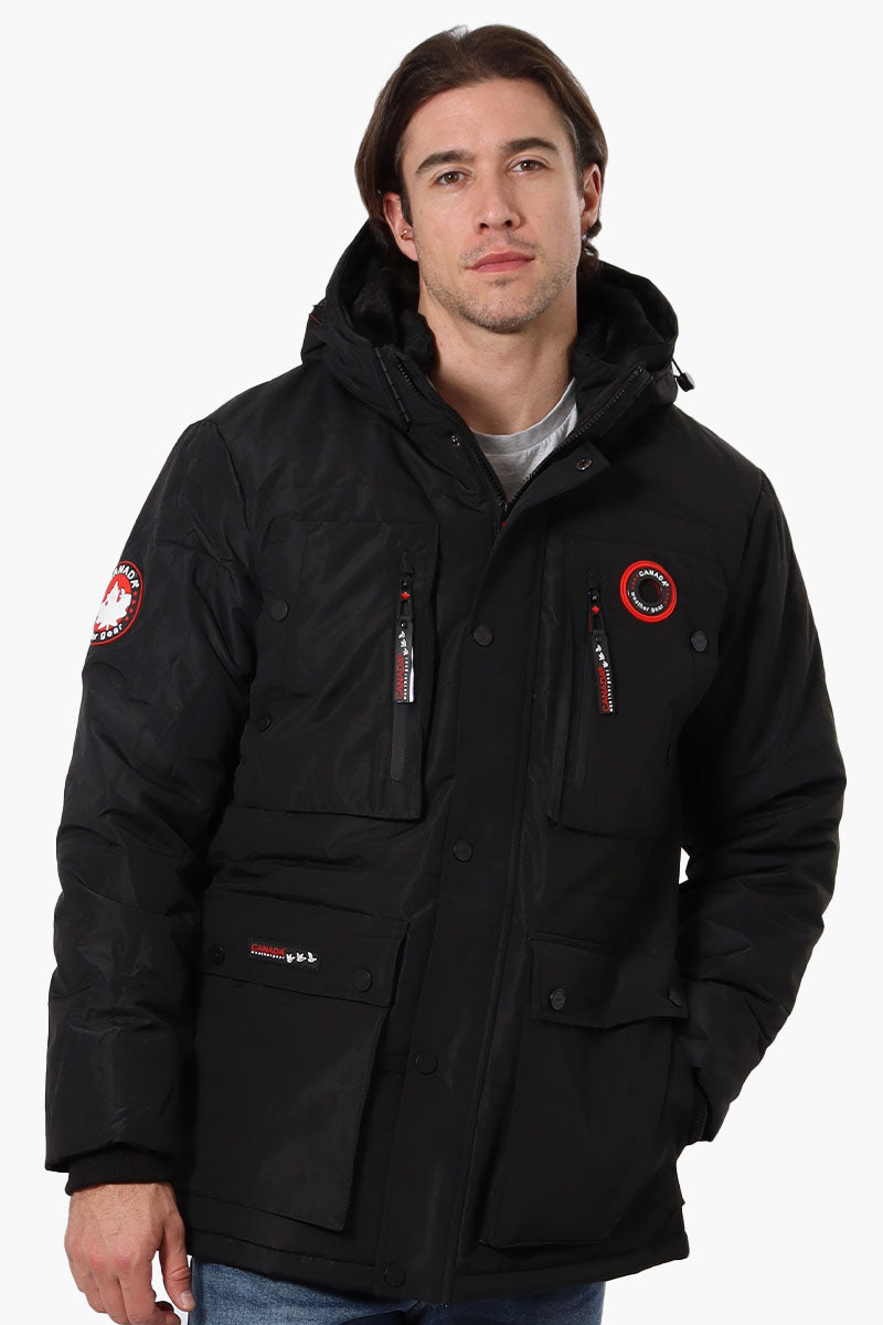 Canada Weather Gear Mouton Lined Parka Jacket - Black - Mens Parka Jackets - International Clothiers