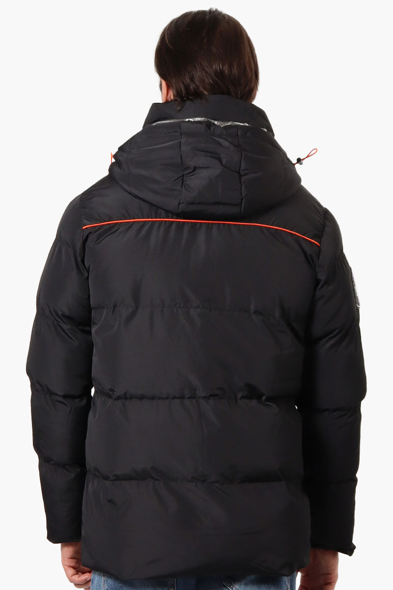 Canada Weather Gear Contrast Trim Bubble Bomber Jacket - Black - Mens Bomber Jackets - International Clothiers