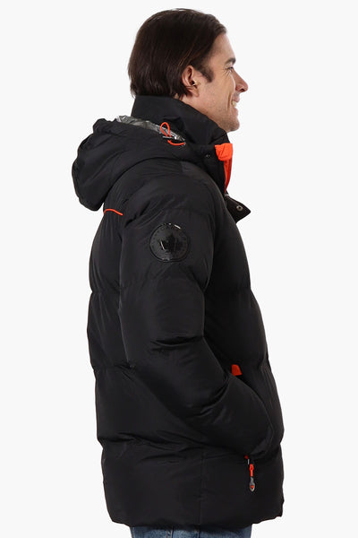 Canada Weather Gear Contrast Trim Bubble Bomber Jacket - Black - Mens Bomber Jackets - International Clothiers