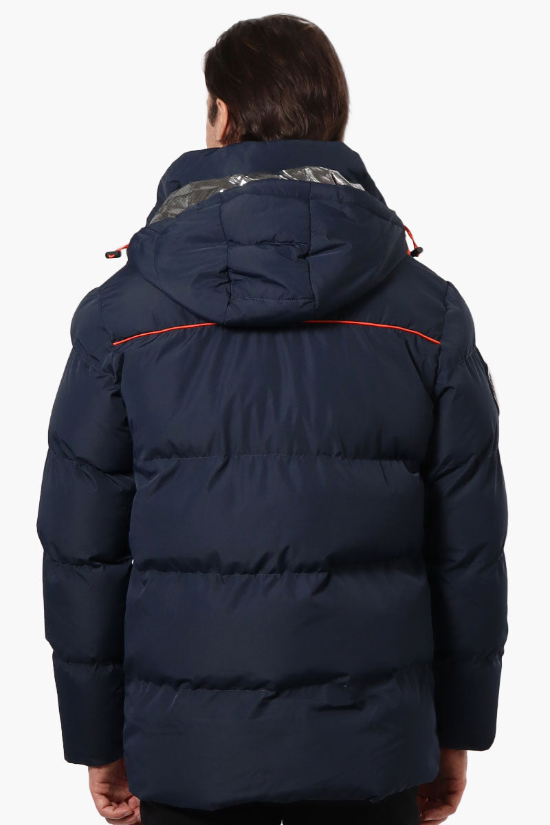 Canada Weather Gear Contrast Trim Bubble Bomber Jacket - Navy - Mens Bomber Jackets - International Clothiers