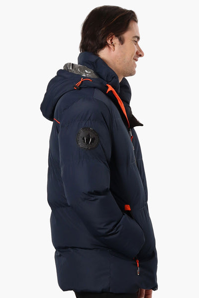 Canada Weather Gear Contrast Trim Bubble Bomber Jacket - Navy - Mens Bomber Jackets - International Clothiers