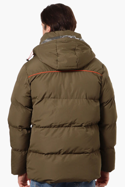 Canada Weather Gear Contrast Trim Bubble Bomber Jacket - Olive - Mens Bomber Jackets - International Clothiers