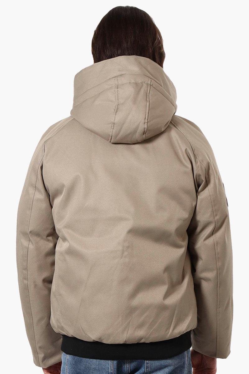 Canada Weather Gear Solid Twill Bomber Jacket - Beige - Mens Bomber Jackets - International Clothiers