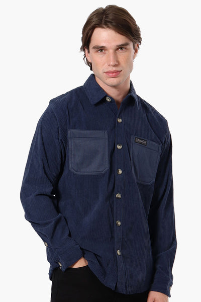 Canada Weather Gear Corduroy Casual Shirt - Navy - Mens Casual Shirts - International Clothiers