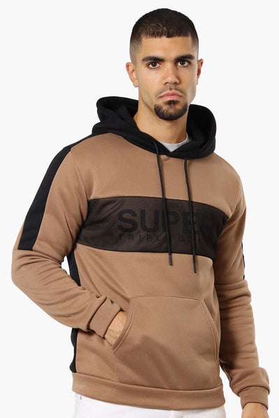 Super Triple Goose Mesh Insert Hoodie - Brown - Mens Hoodies & Sweatshirts - International Clothiers