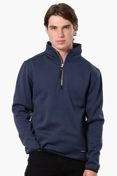 Canada Weather Gear Solid Half Zip Sweatshirt - Navy - Mens Hoodies & Sweatshirts - International Clothiers