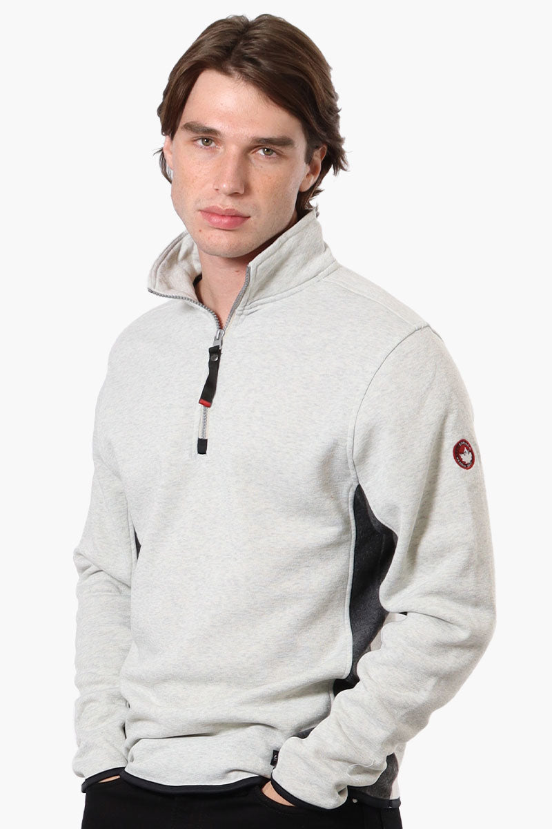 Canada Weather Gear Solid Half Zip Sweatshirt - White - Mens Hoodies & Sweatshirts - International Clothiers