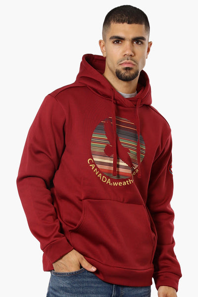 Canada Weather Gear Eagle Graphic Hoodie - Burgundy - Mens Hoodies & Sweatshirts - International Clothiers