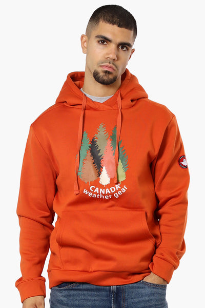 Canada Weather Gear Forest Graphic Hoodie - Orange - Mens Hoodies & Sweatshirts - International Clothiers