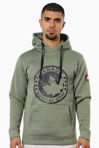 Canada Weather Gear Logo Print Hoodie - Green - Mens Hoodies & Sweatshirts - International Clothiers