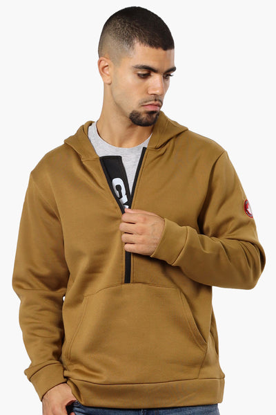 Canada Weather Gear Logo Zipper Detail Hoodie - Brown - Mens Hoodies & Sweatshirts - International Clothiers