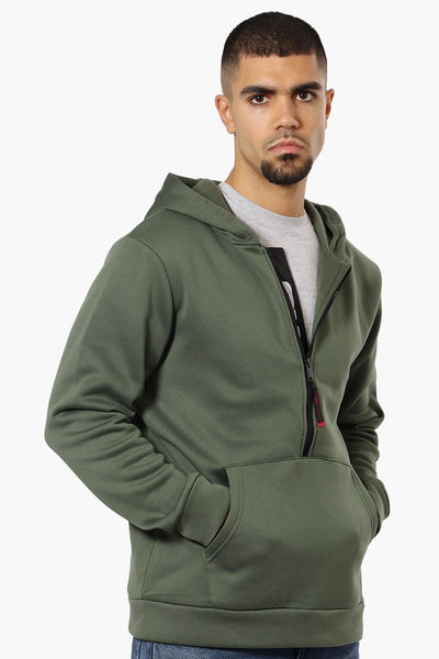 Canada Weather Gear Logo Zipper Detail Hoodie - Green - Mens Hoodies & Sweatshirts - International Clothiers